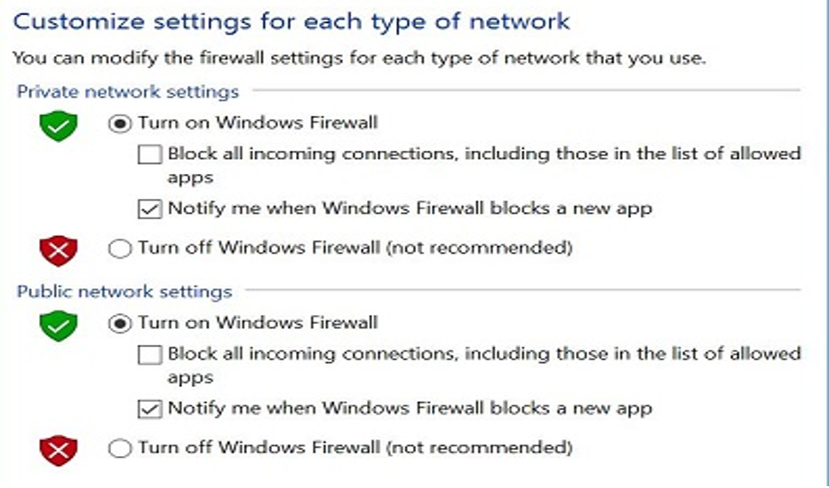 Disable Firewall and Antivirus Software