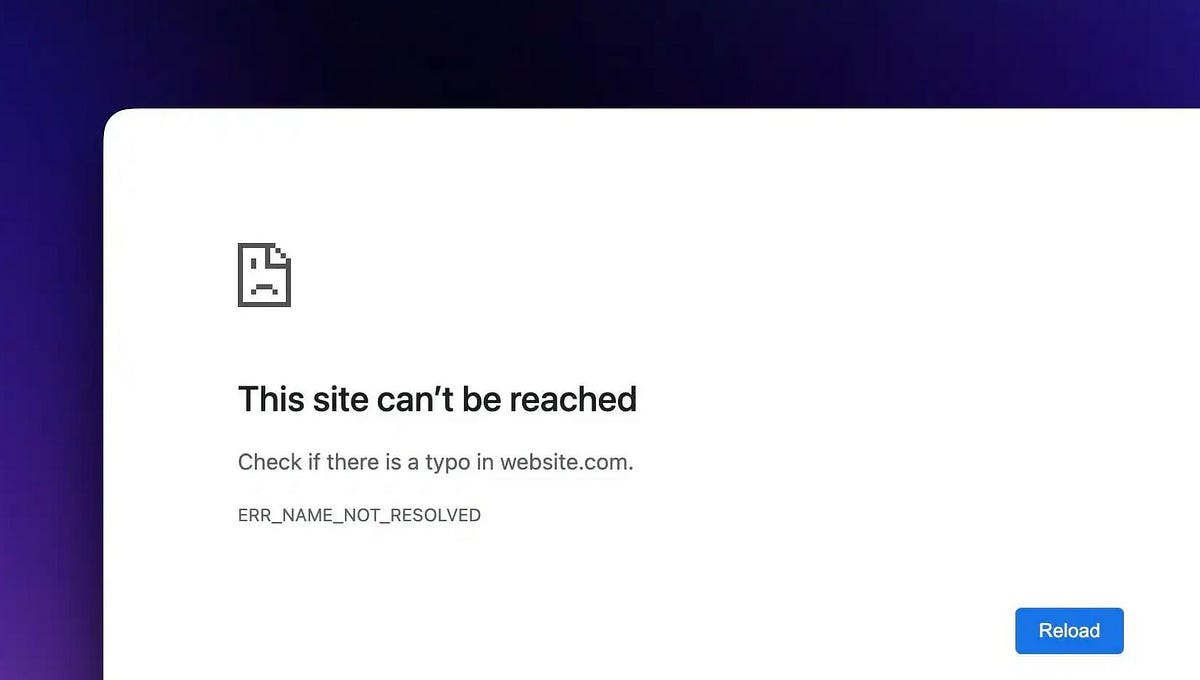 Understanding the "ERR_NAME_NOT_RESOLVED" Error in Google Chrome